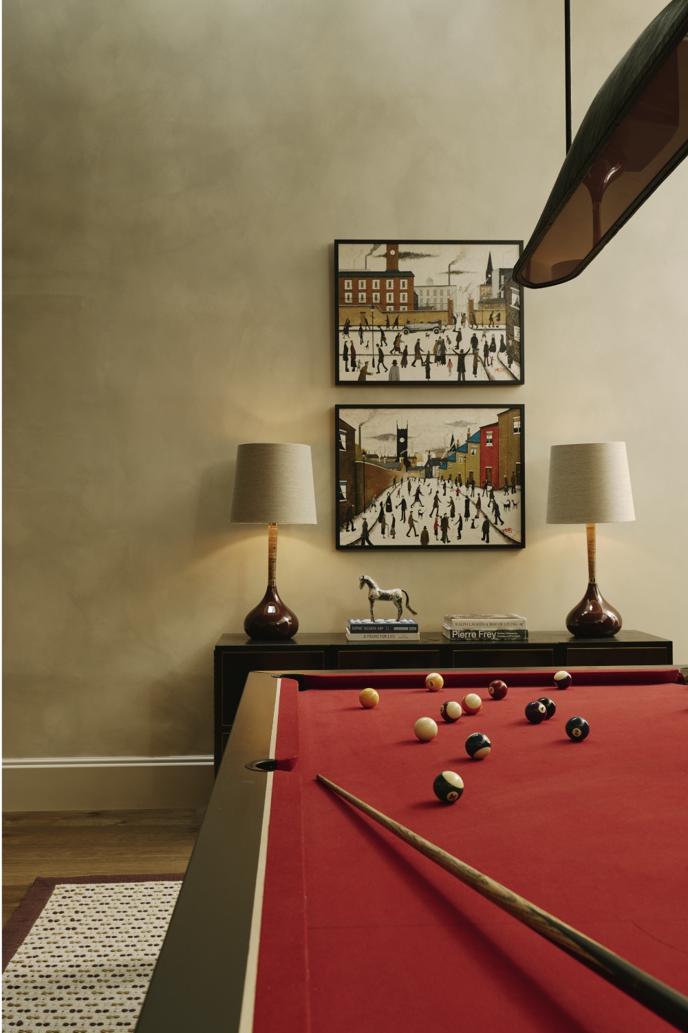 Red pool table