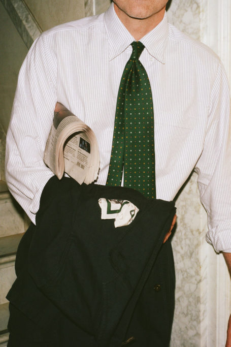 Drake's x St. Regis Drake’s for St. Regis Geometric Flower Print Silk Self-Tipped Tie