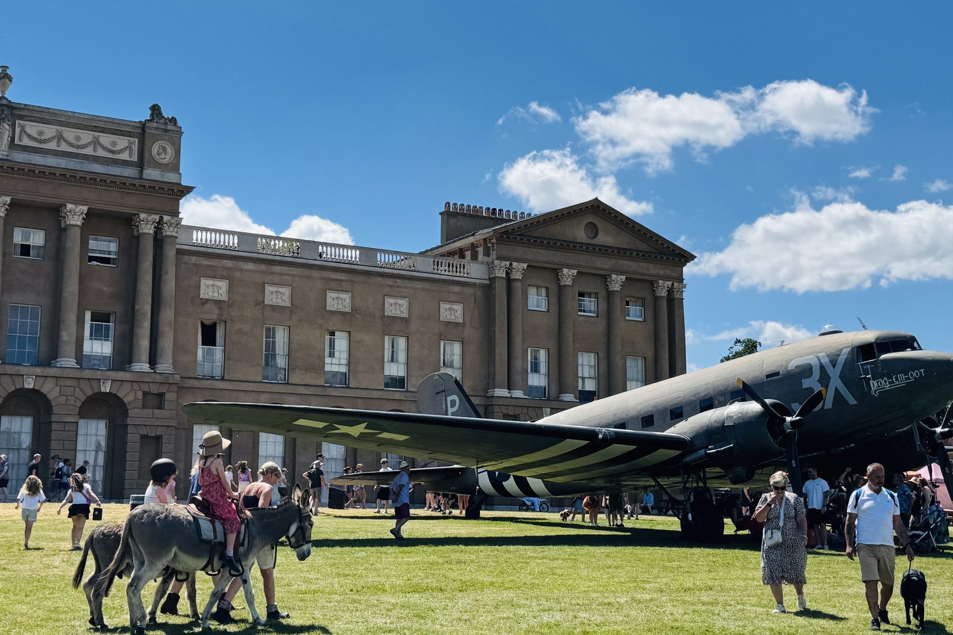 The Heveningham estate with a plane in the foreground