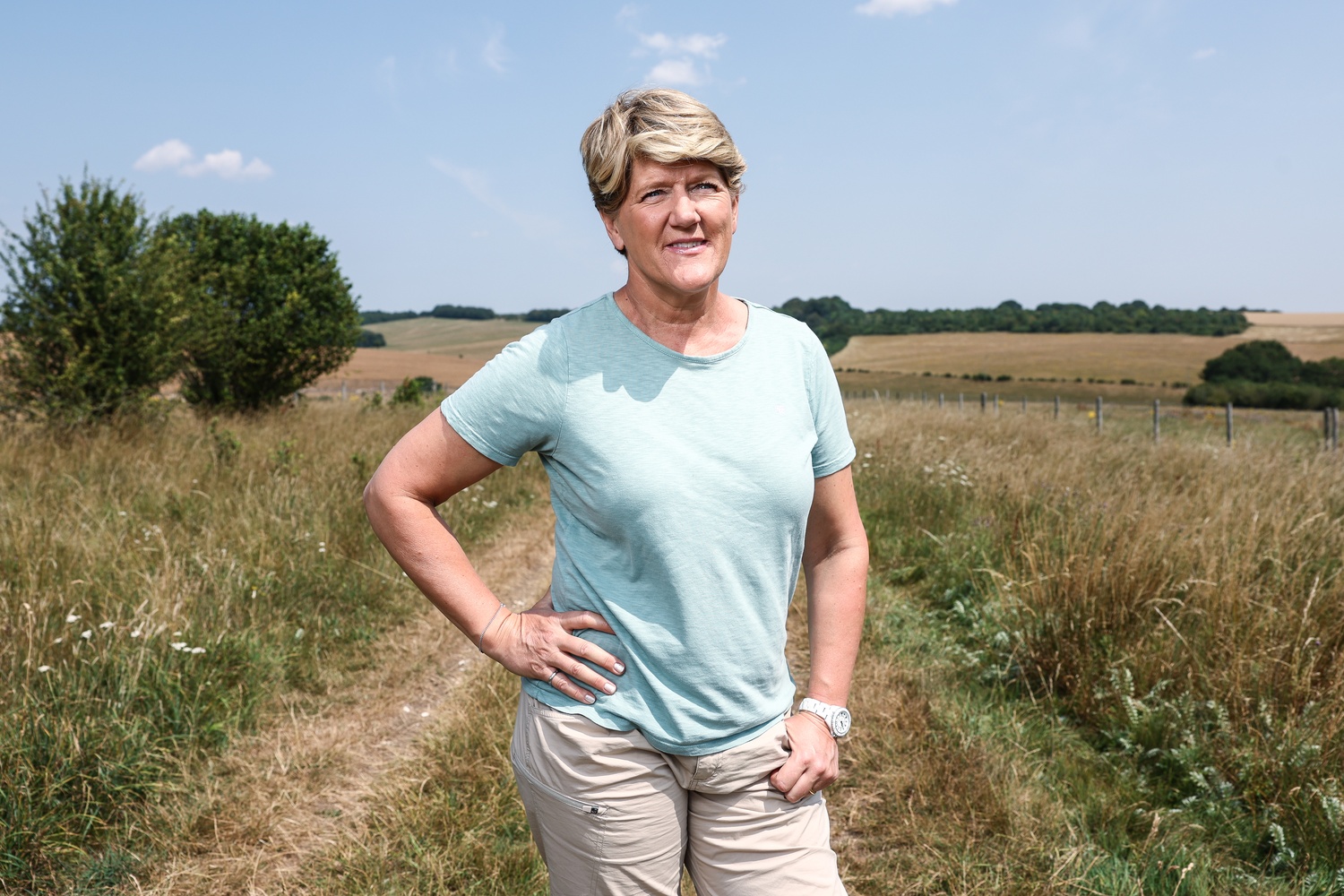 Clare Balding on a country walk
