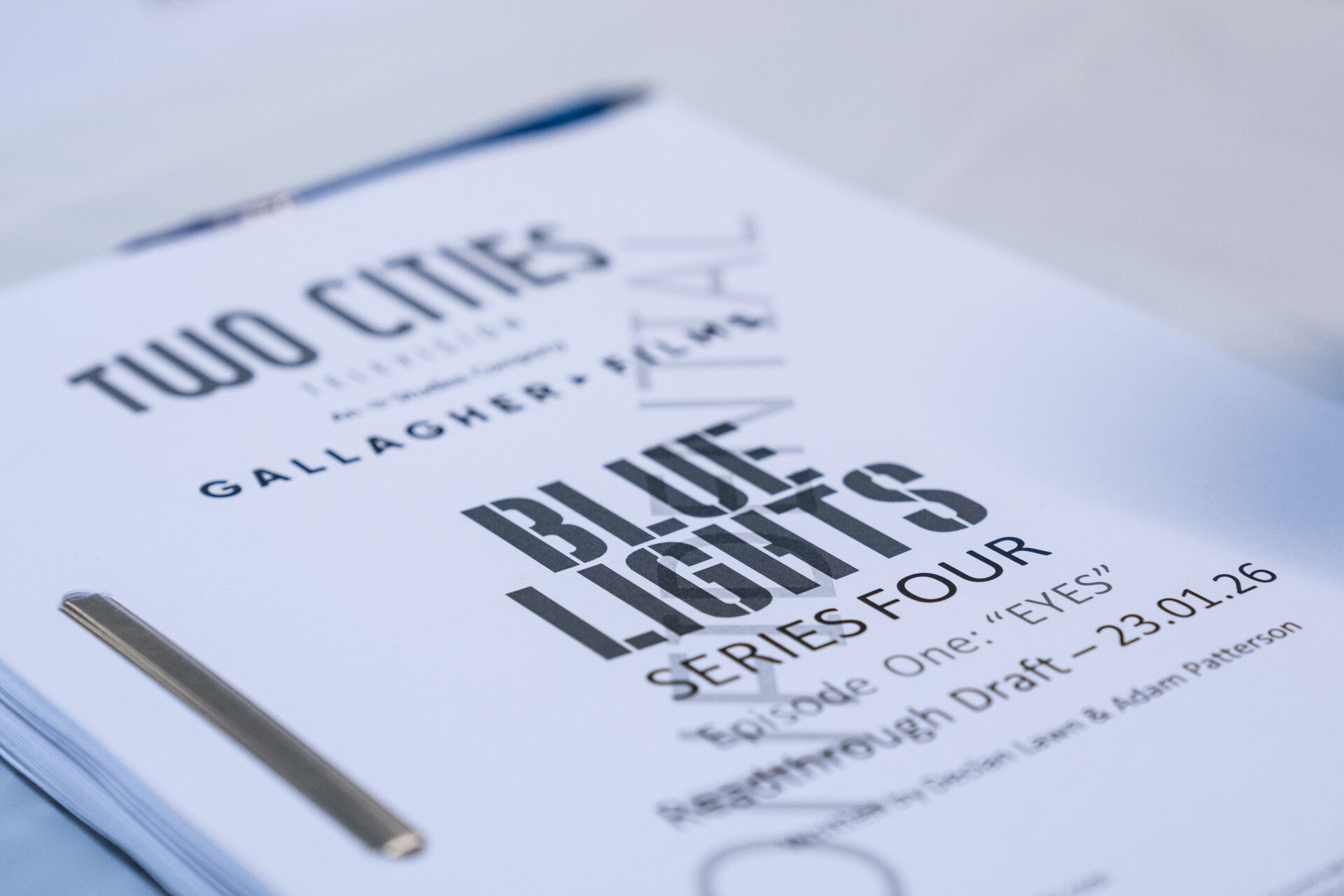 An image of the Blue Lights Series 4 script cover.