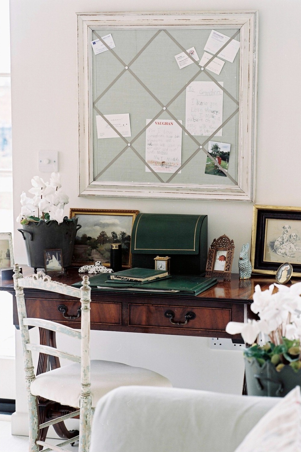 Desk with study accessories