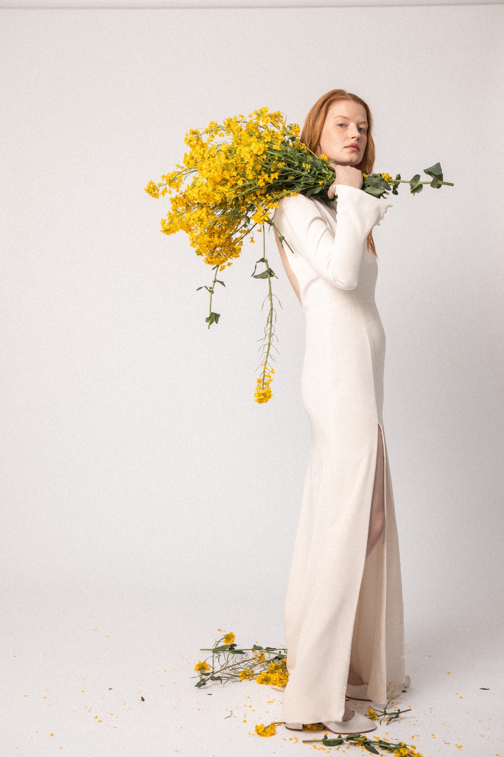Bride wearing Andrea Hawkes wedding dress