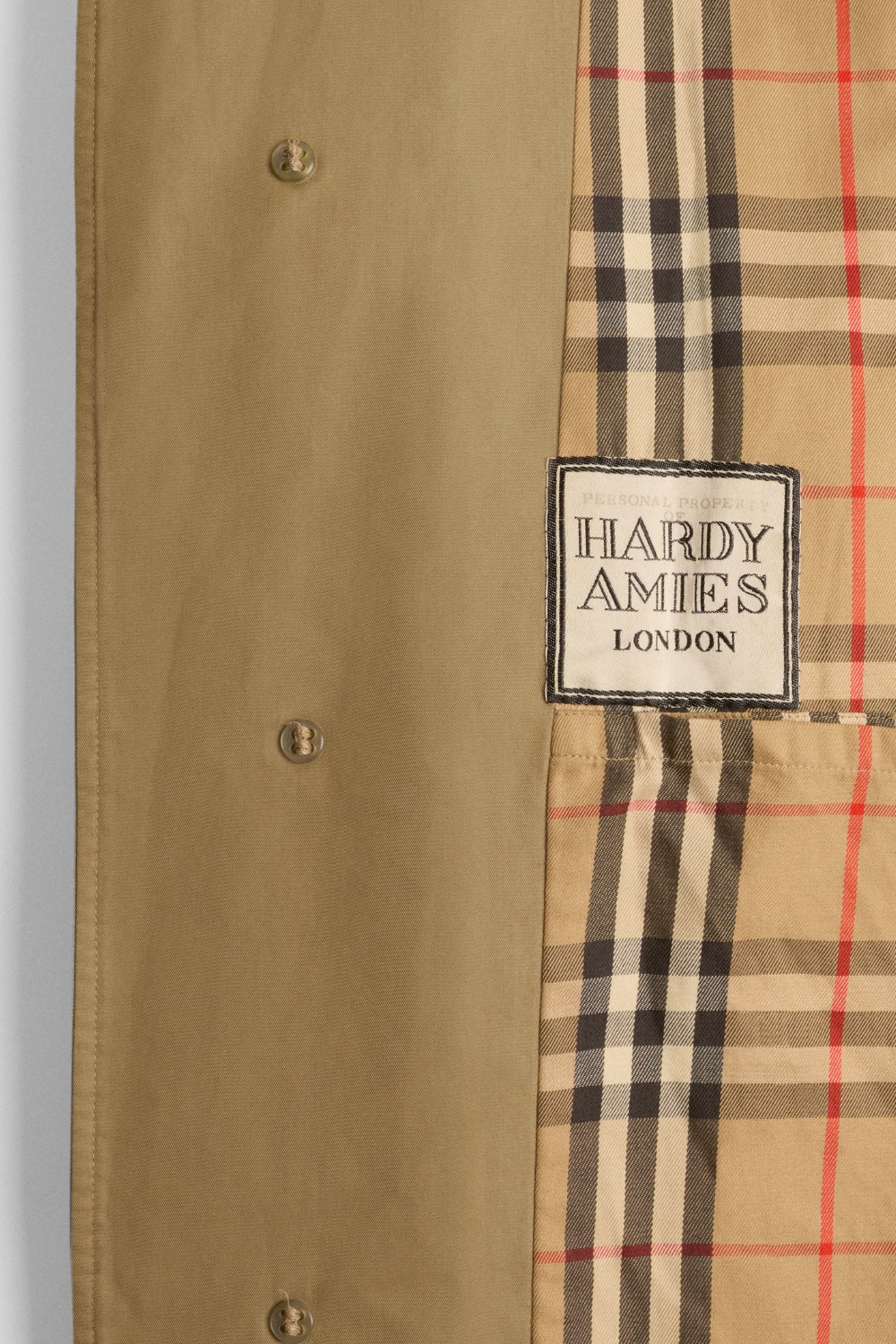 Inside of Burberry trench