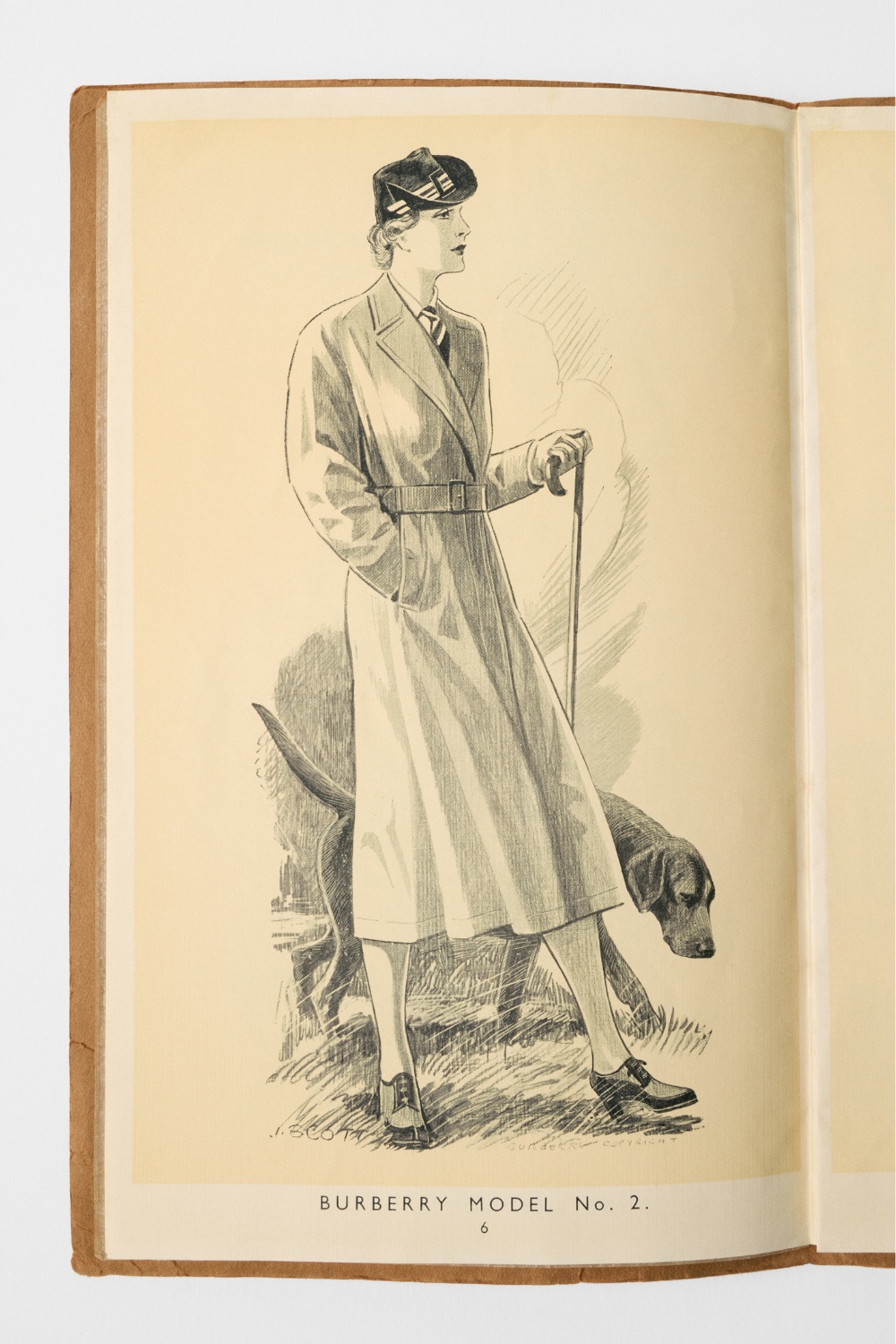 A sketch of a Burberry trench coat