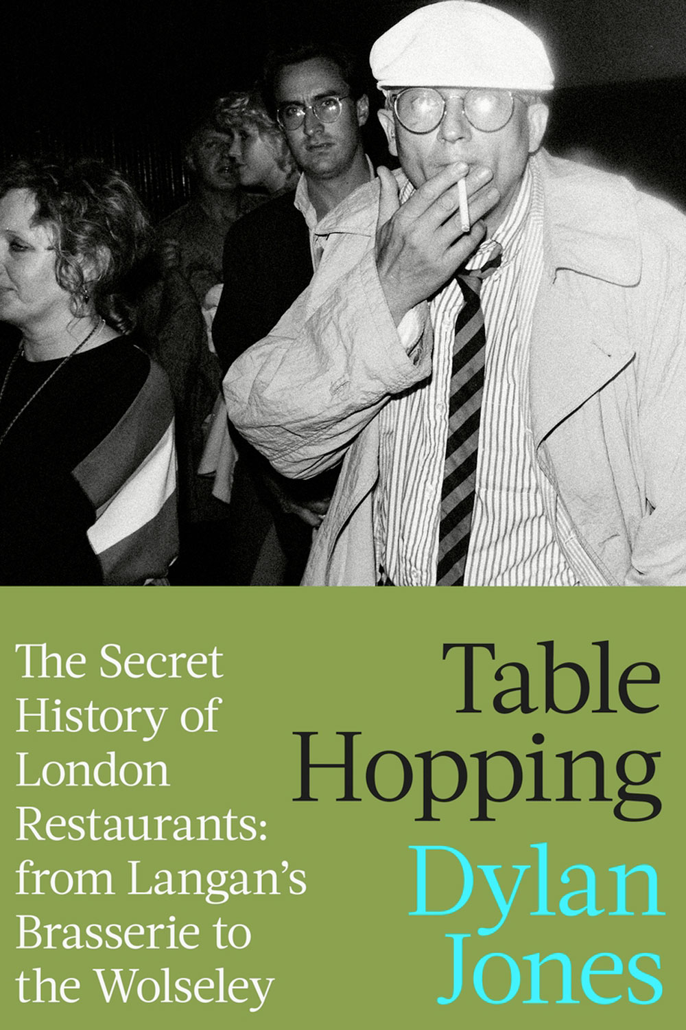 The cover of Table Hopping by Dylan Jones, which depicts a man in a tie smoking a cigar