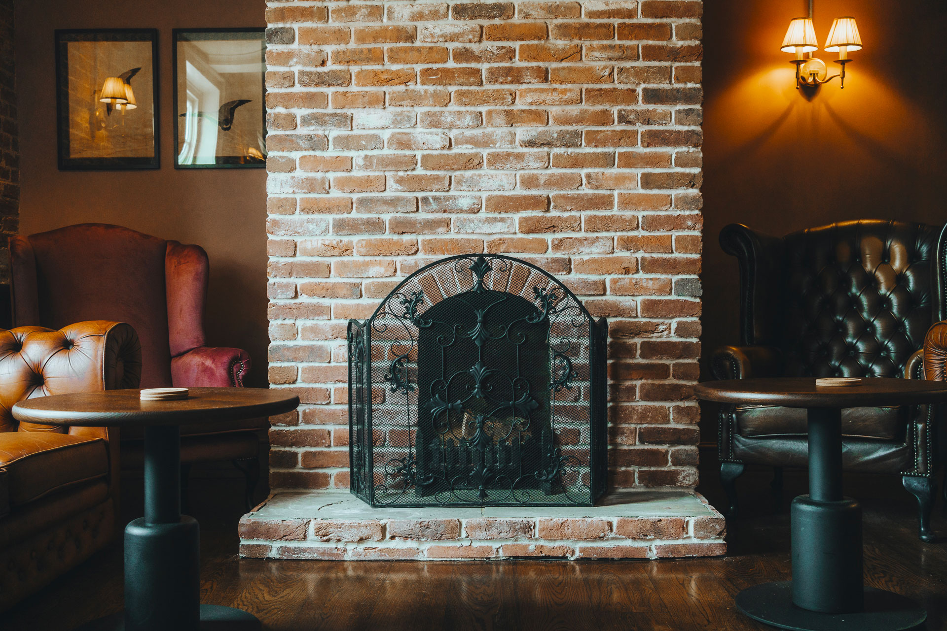 Fireplace at the George in Graveley