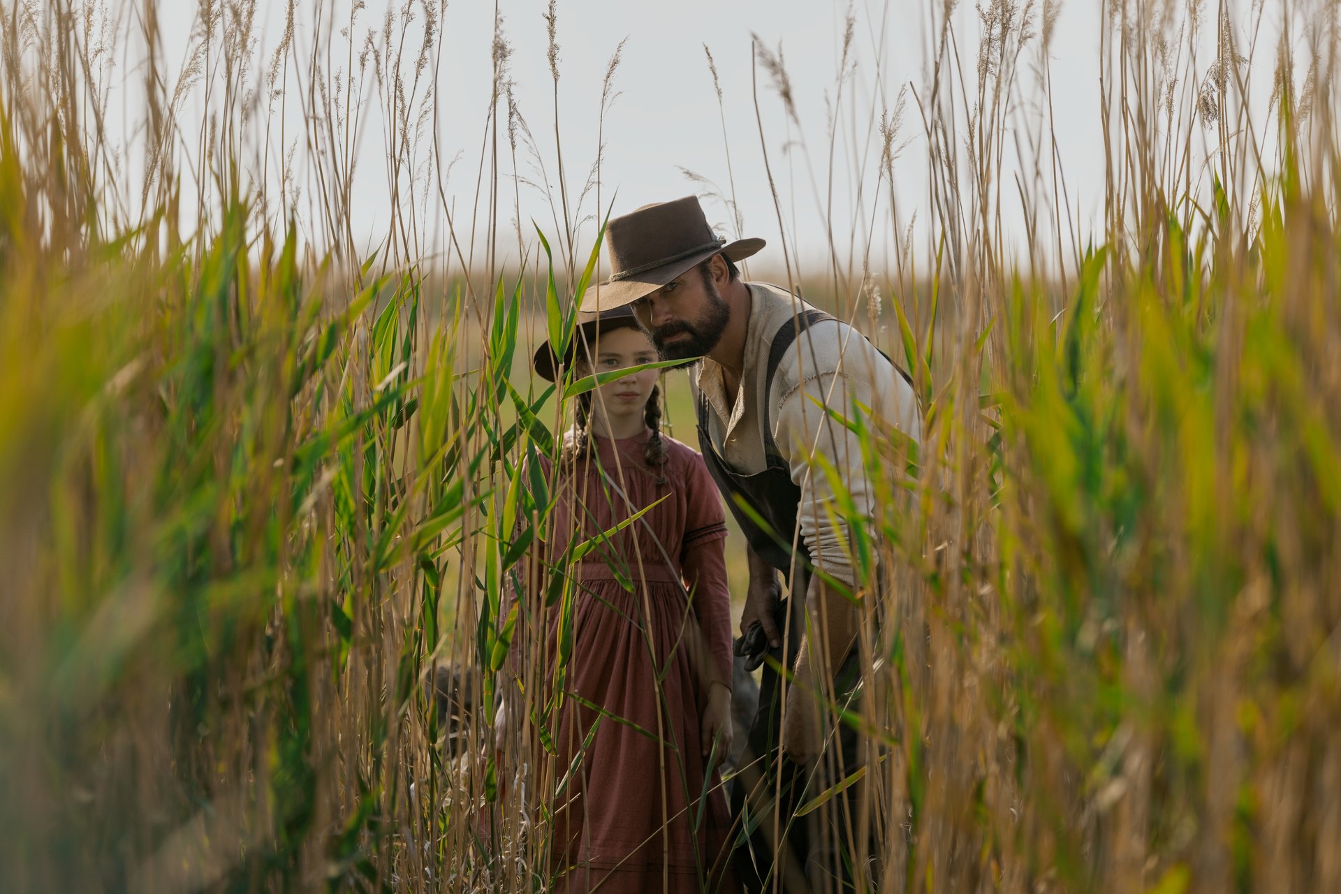 Alice Halsey as Laura Ingalls & Warren Christie as John Edwards in Little House on the Prairie