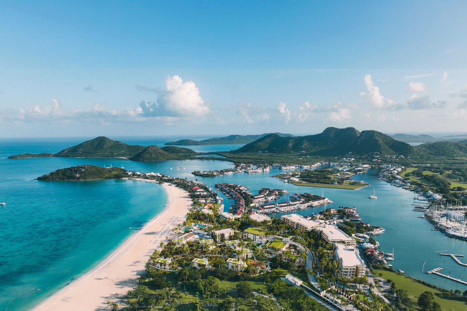 An aerial shot of The Residences at Nikki Beach Resort & Spa Antigua
