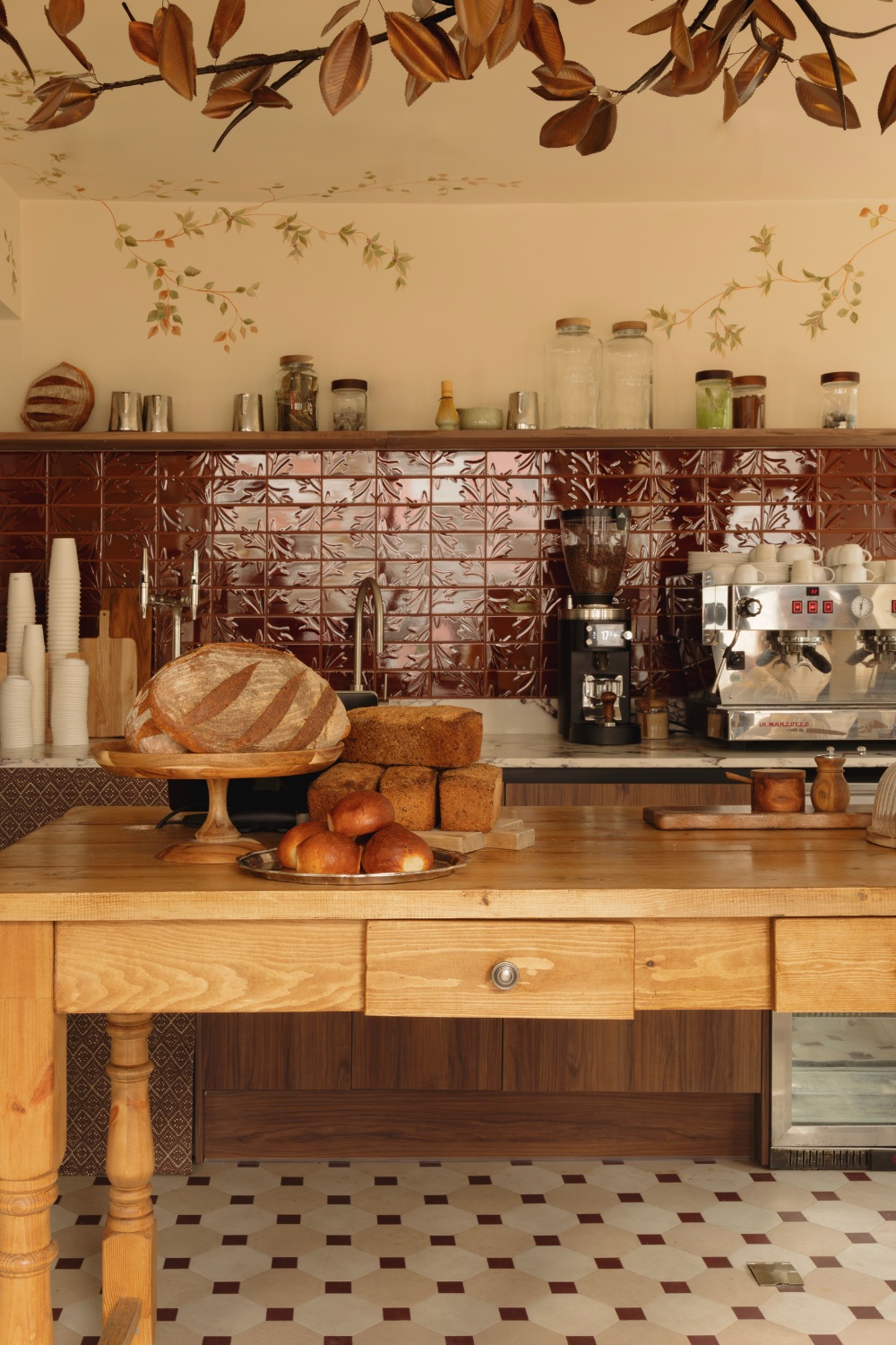 Little Julie's cafe with tiles by Petra Palumbo & Rosanna Bossom