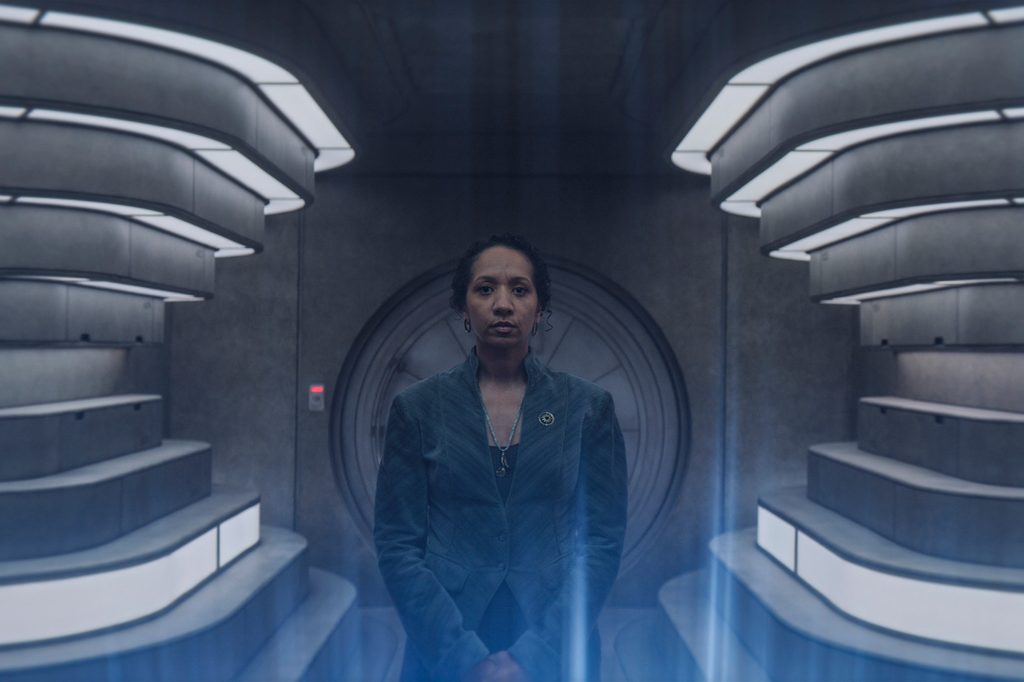 Alexandria starring as Camille in Silo.