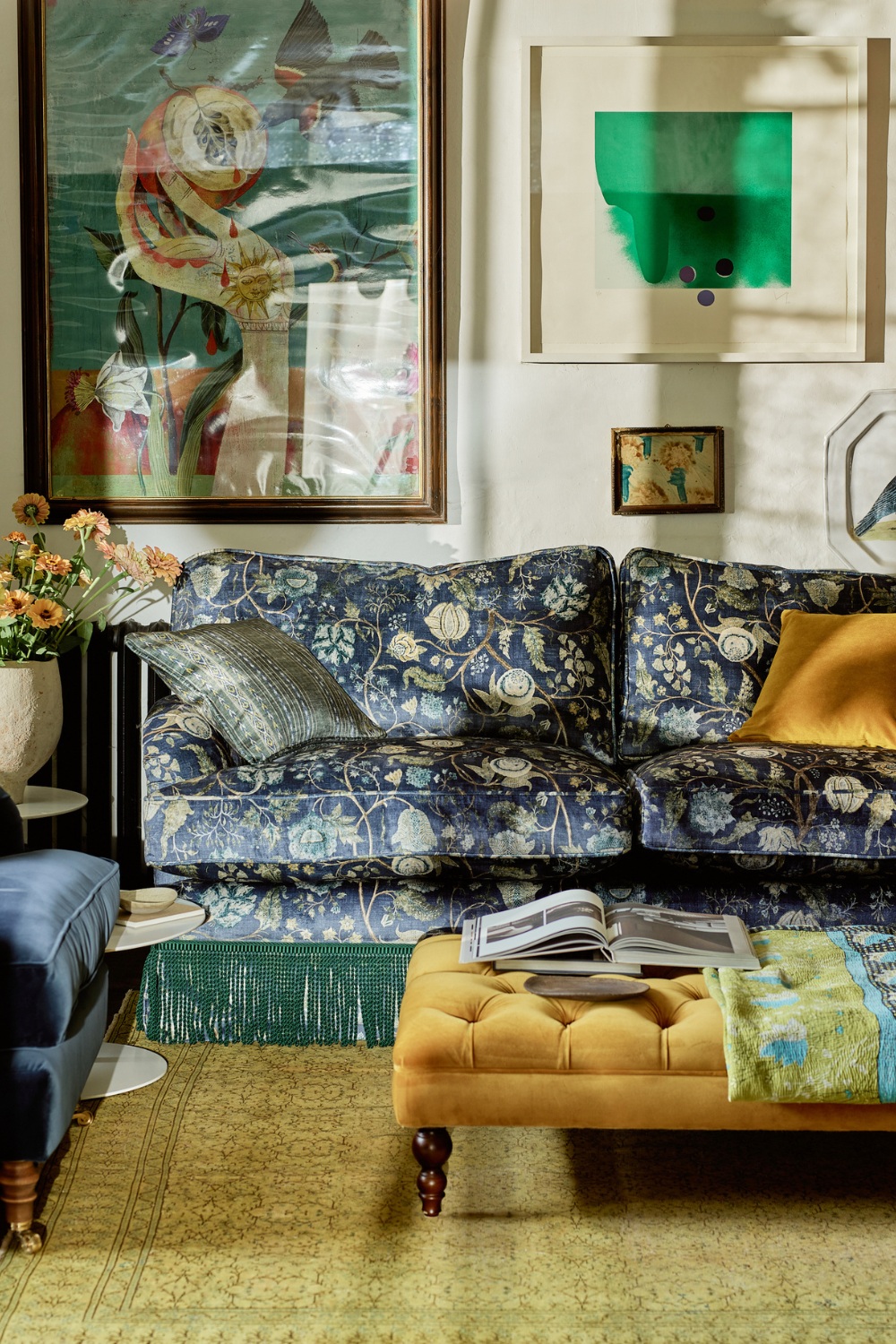 Blue sofa