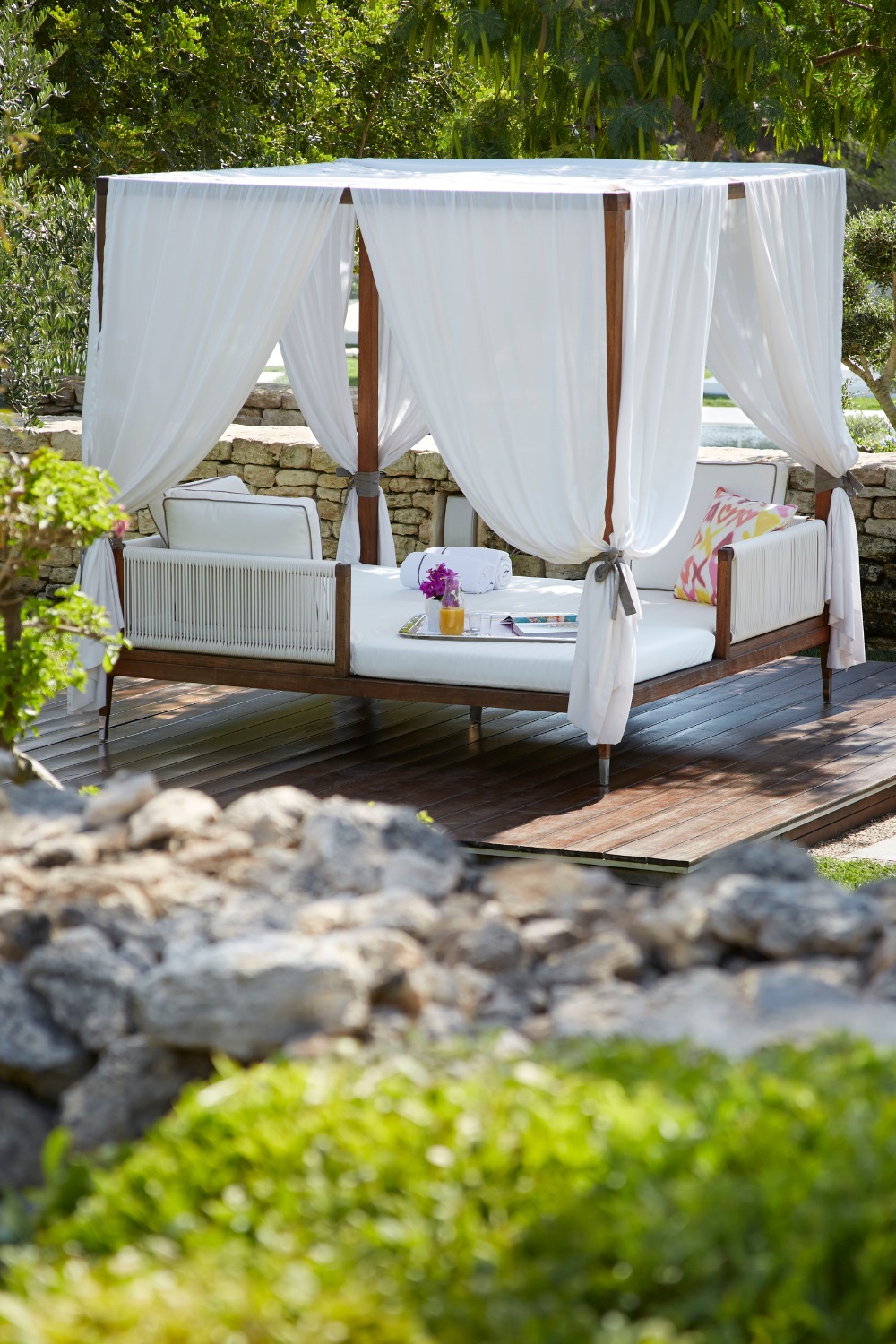 Outdoor space with day bed