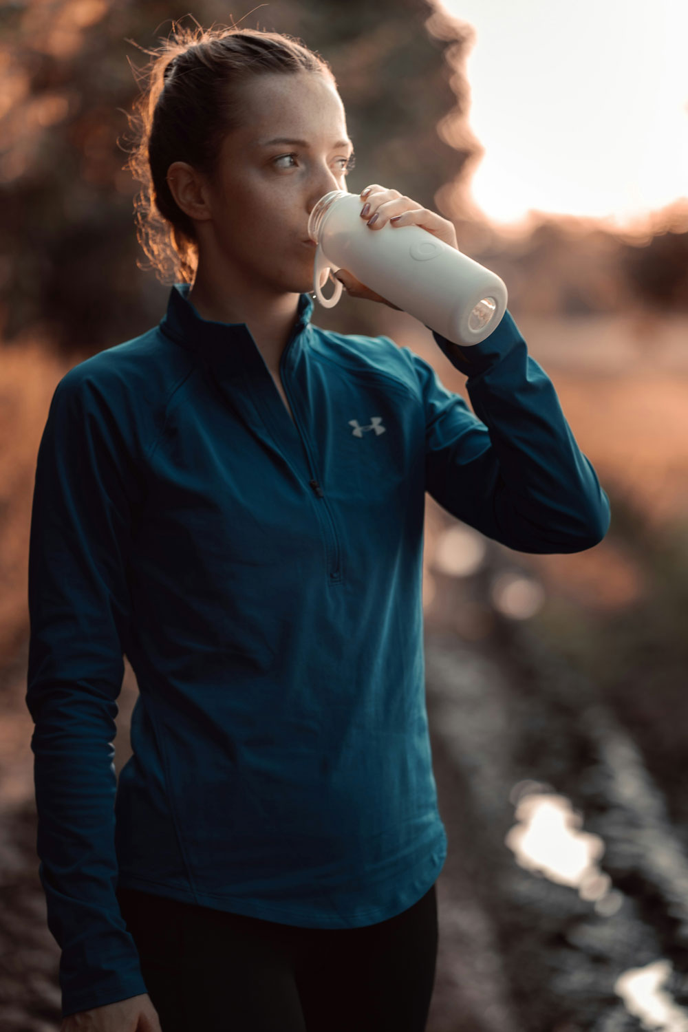 Woman drinking water