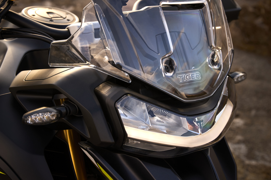 Close up of the front of a motorbike