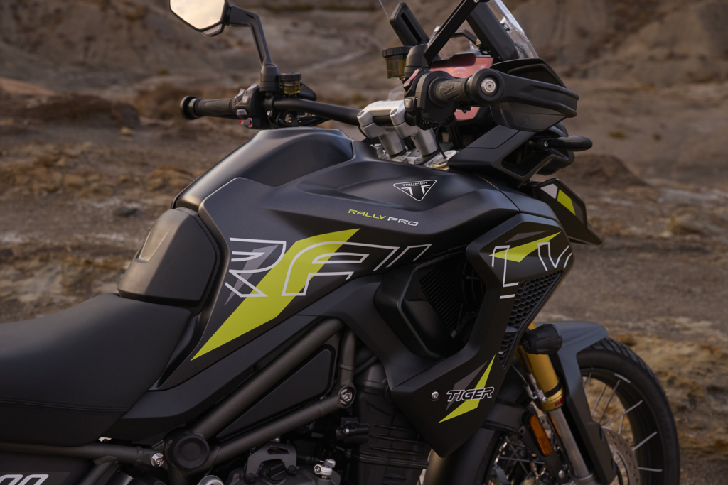 The side of the motorbike