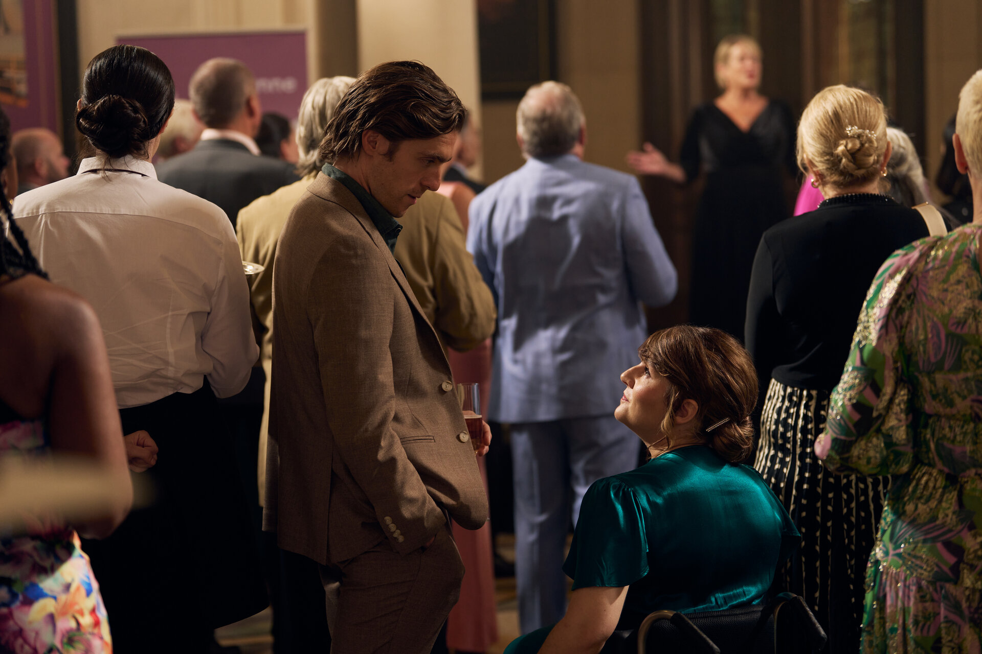 Max Leland (STEPHEN CAMPBELL MOORE) and Dr Gabriele Fox (RUTH MADELEY) in The Rapture.