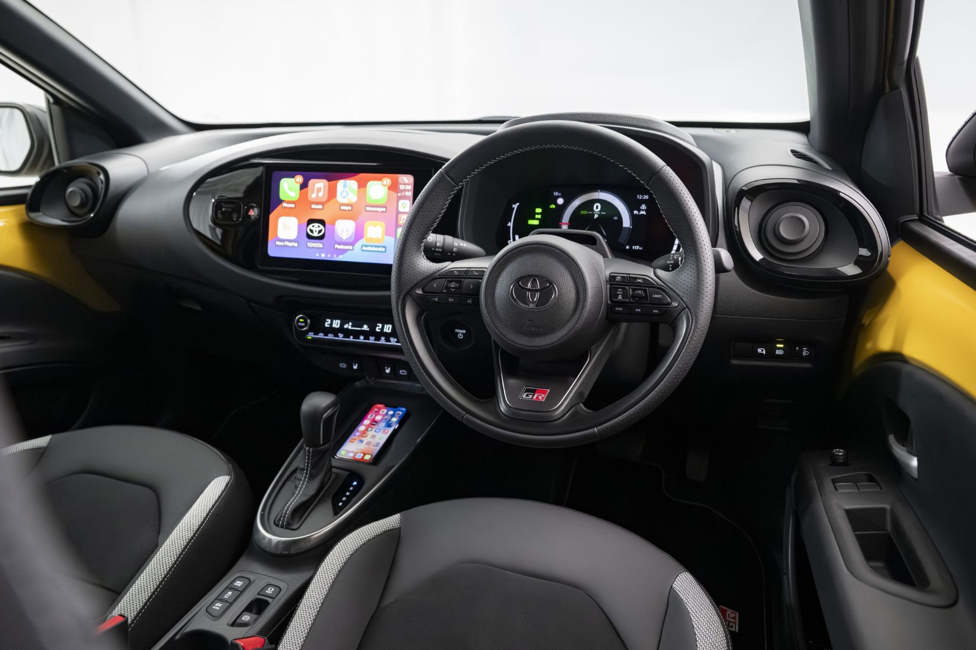 The Toyota Aygo X's dashboard