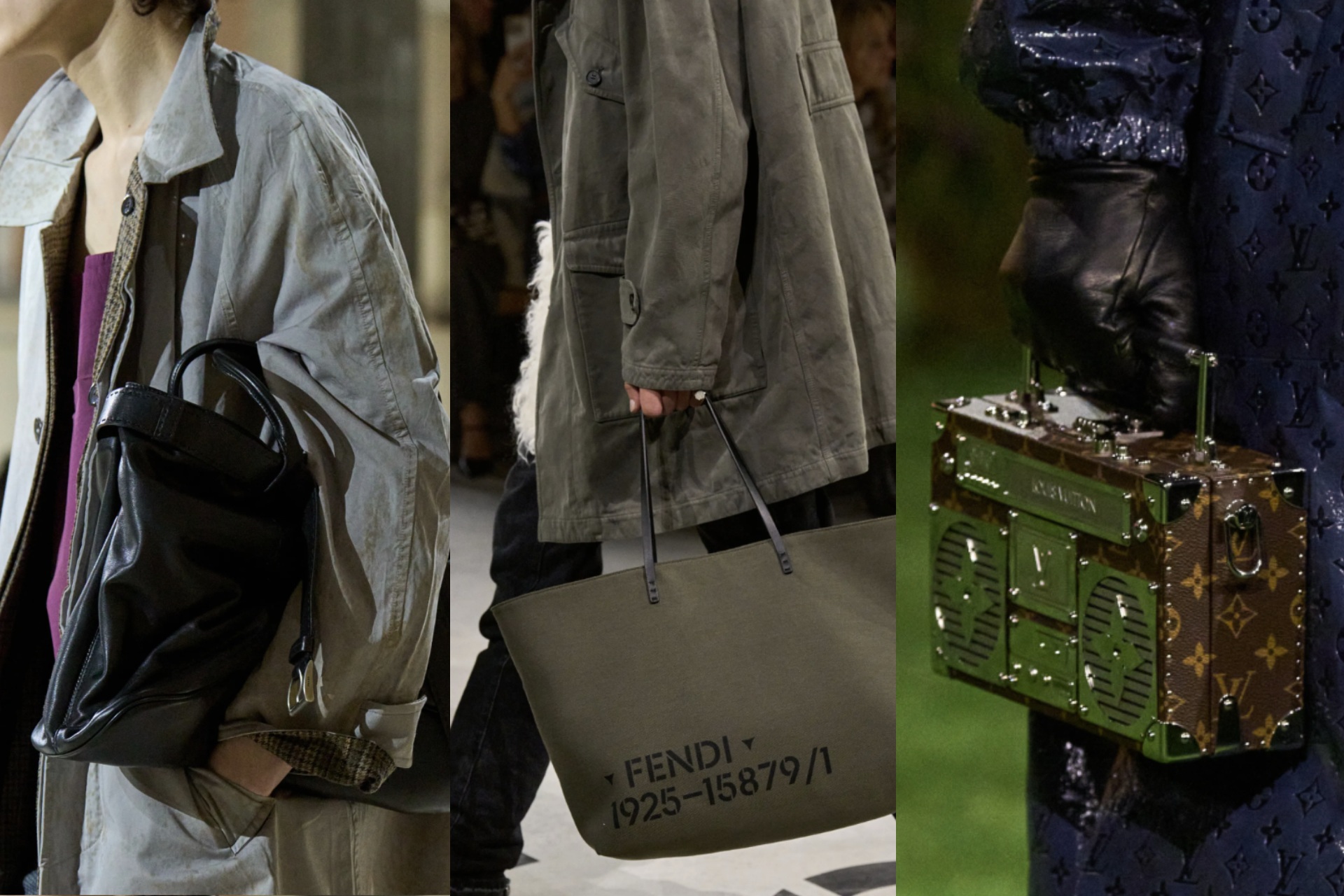 AW26 menswear runway imagery from Prada, Fendi, Louis Vuitton