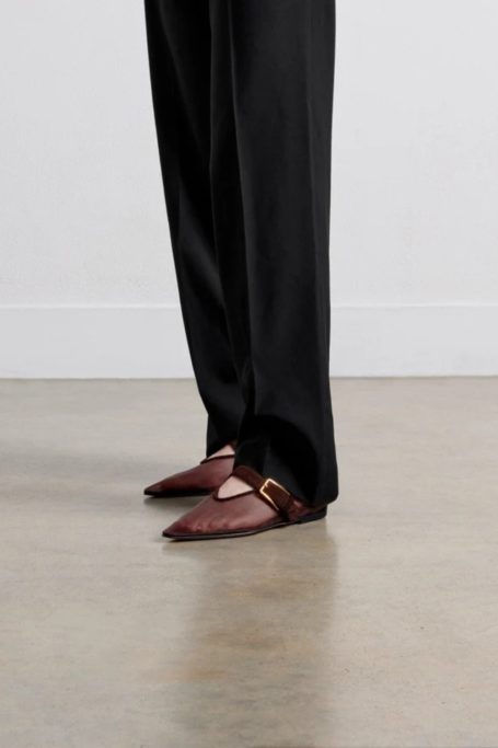Woman wearing Dear Frances mesh ballet flats