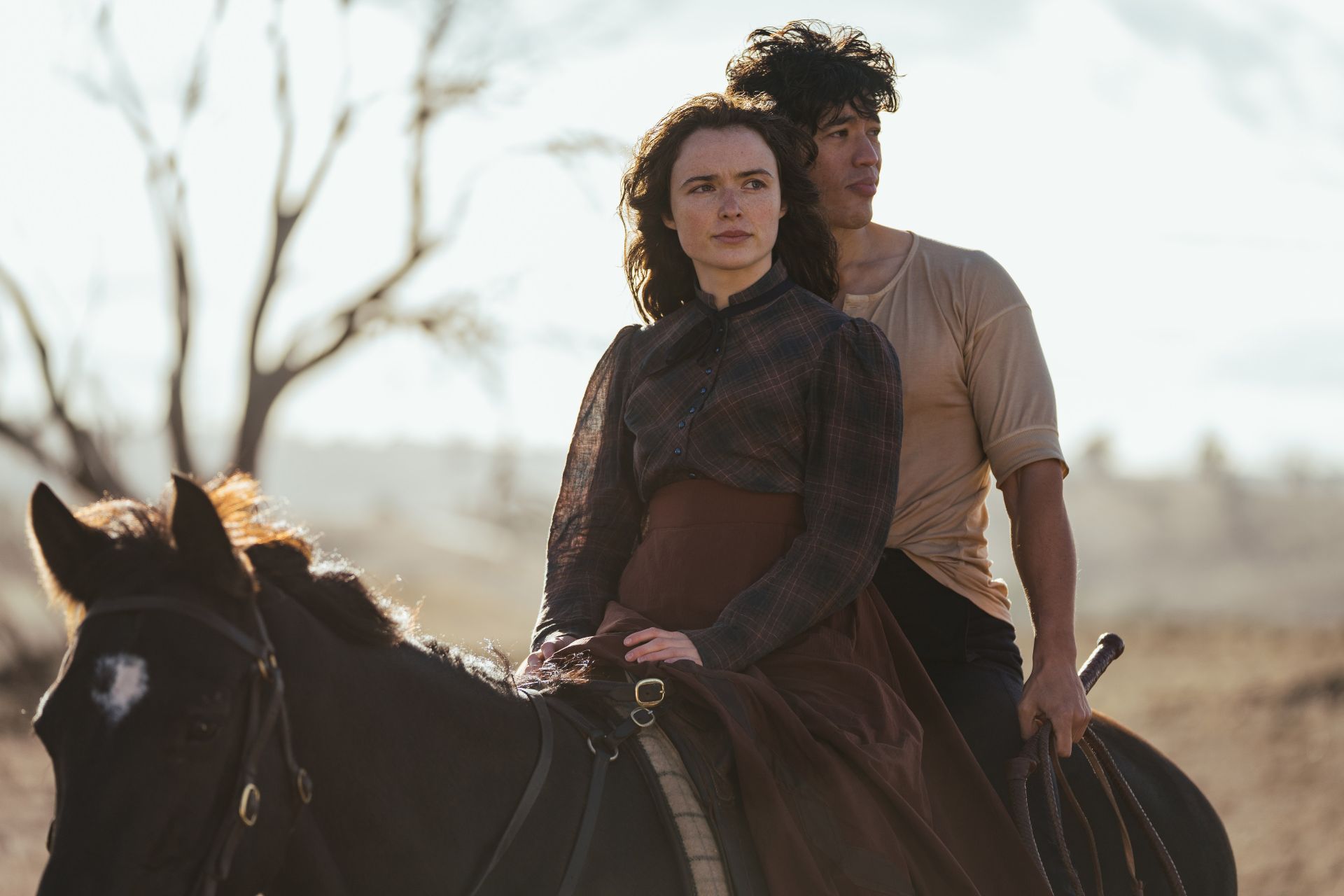 Two people on a horse in My Brilliant Career