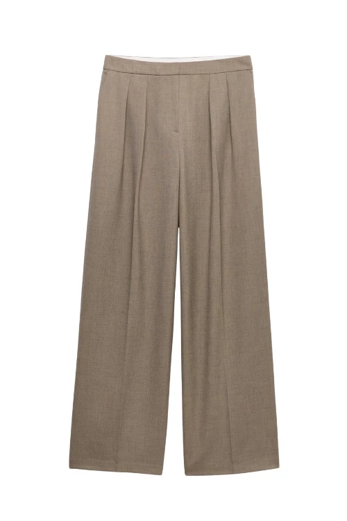 M&S Pleated Wide Leg Trousers