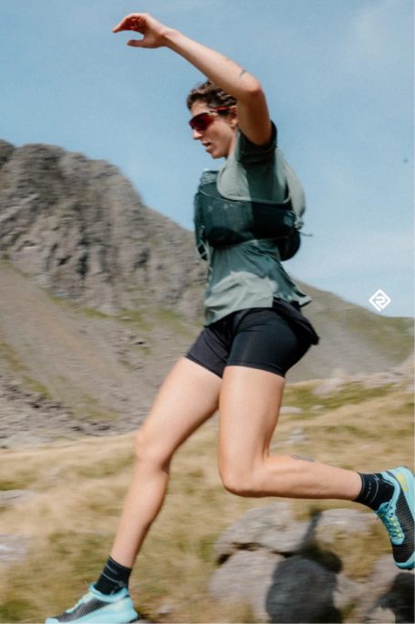 Person running in Ronhill clothes