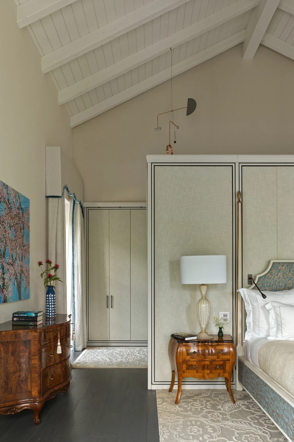 Master suite in Lake Como home designed by Thorp Design