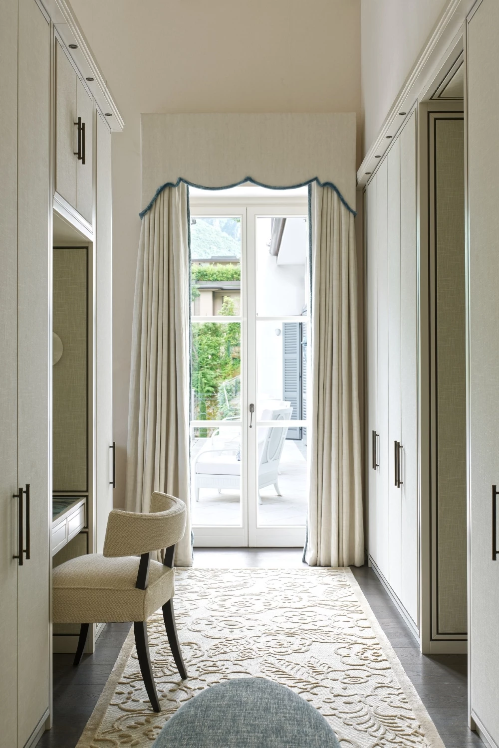 Master suite in Lake Como home designed by Thorp Design